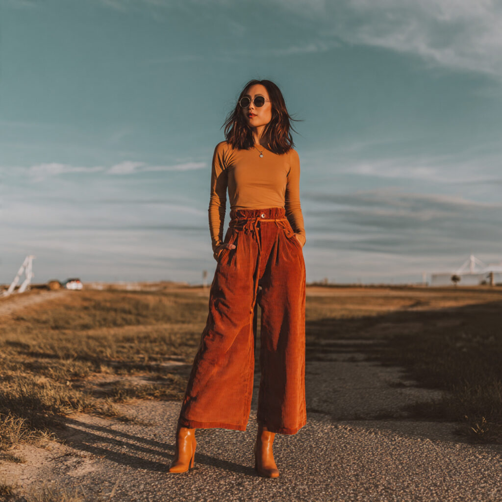 Wide Leg Corduroy Pants