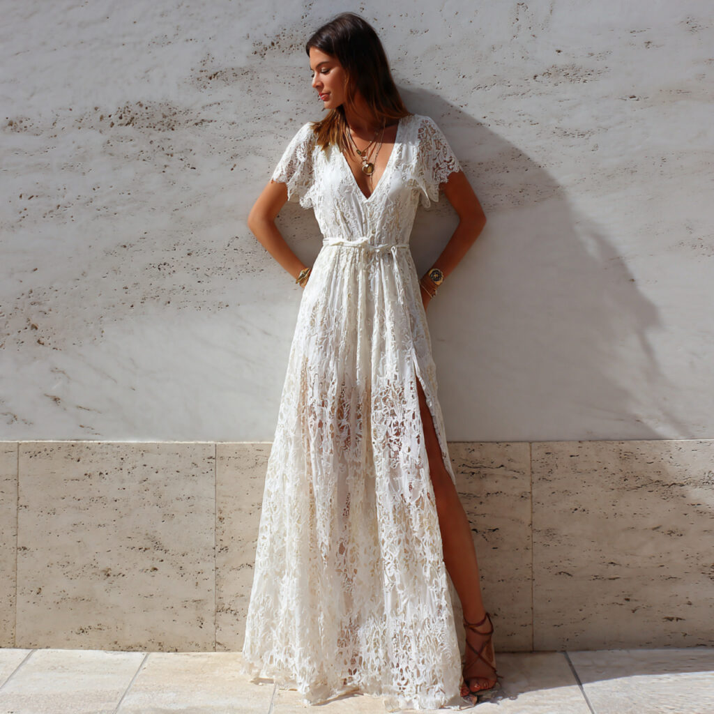 Bohemian Lace Maxi Dress
