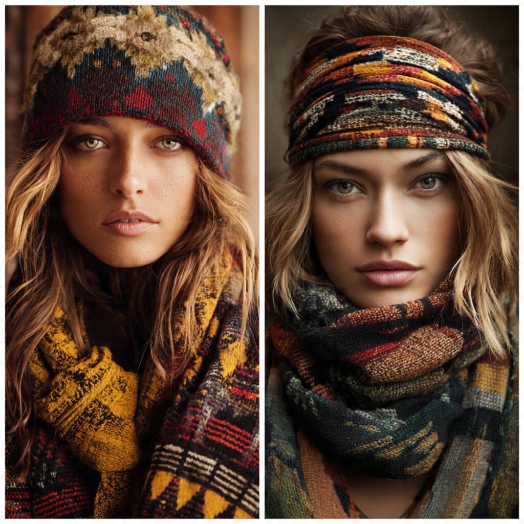 Chunky Infinity Scarves and Aztec Prints
