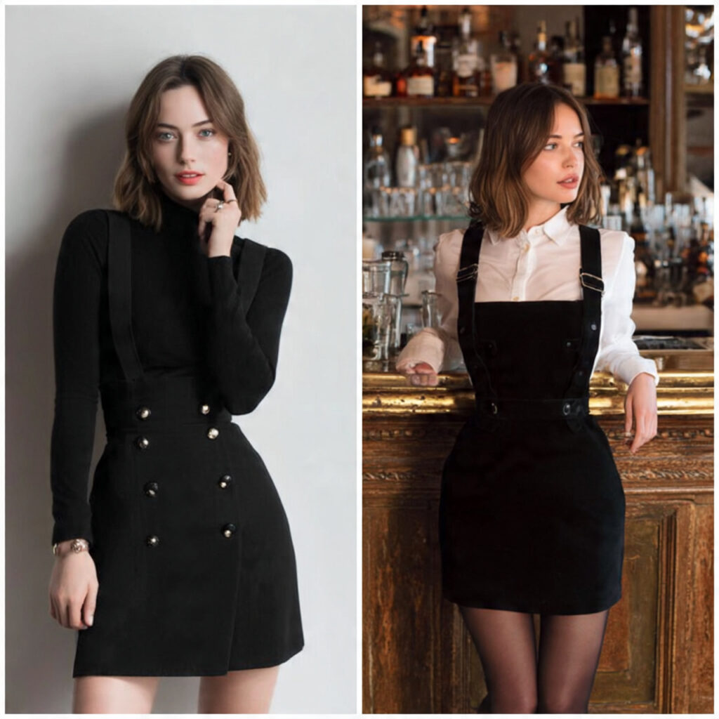 Classic Black Pinafore Styling