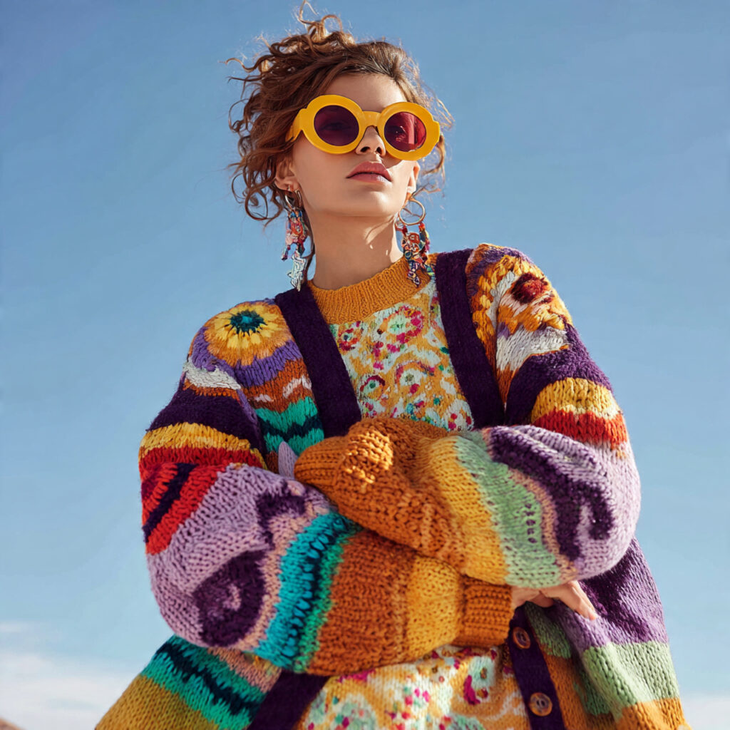 Colorful Cardigan Layers