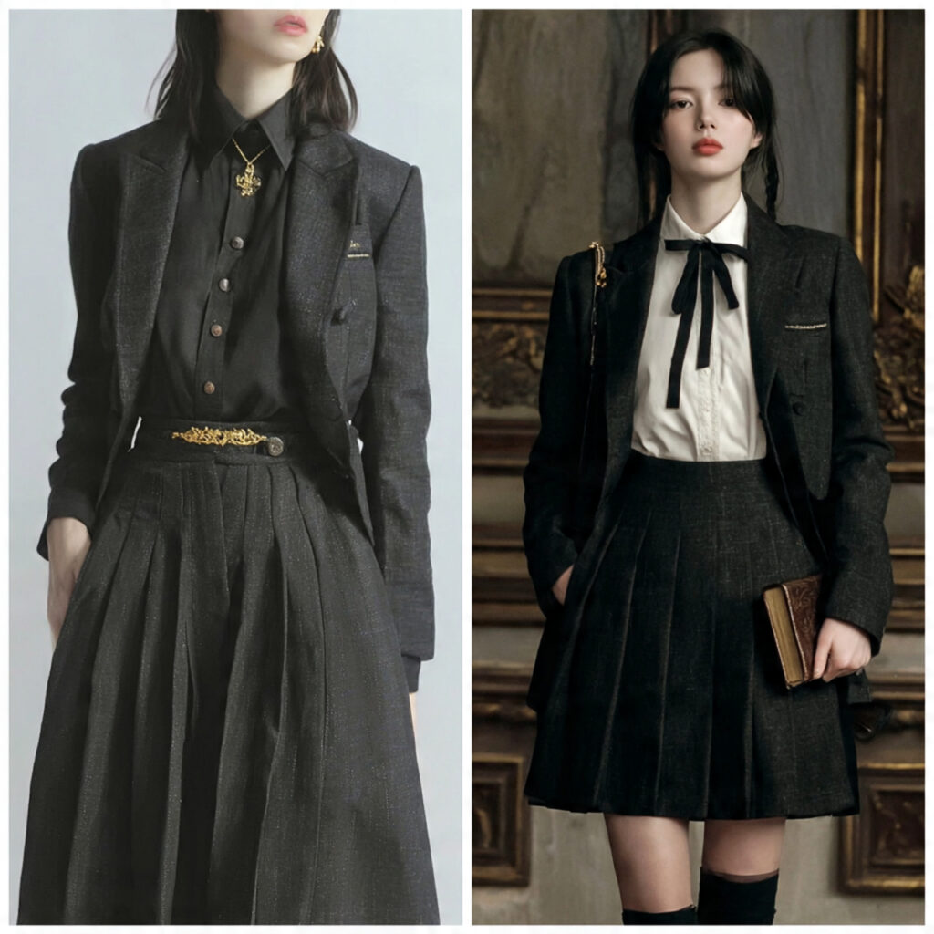 22 Trendy Back to School Outfits Highschool Black Looks 13 Dark Academia Blazer Outfits