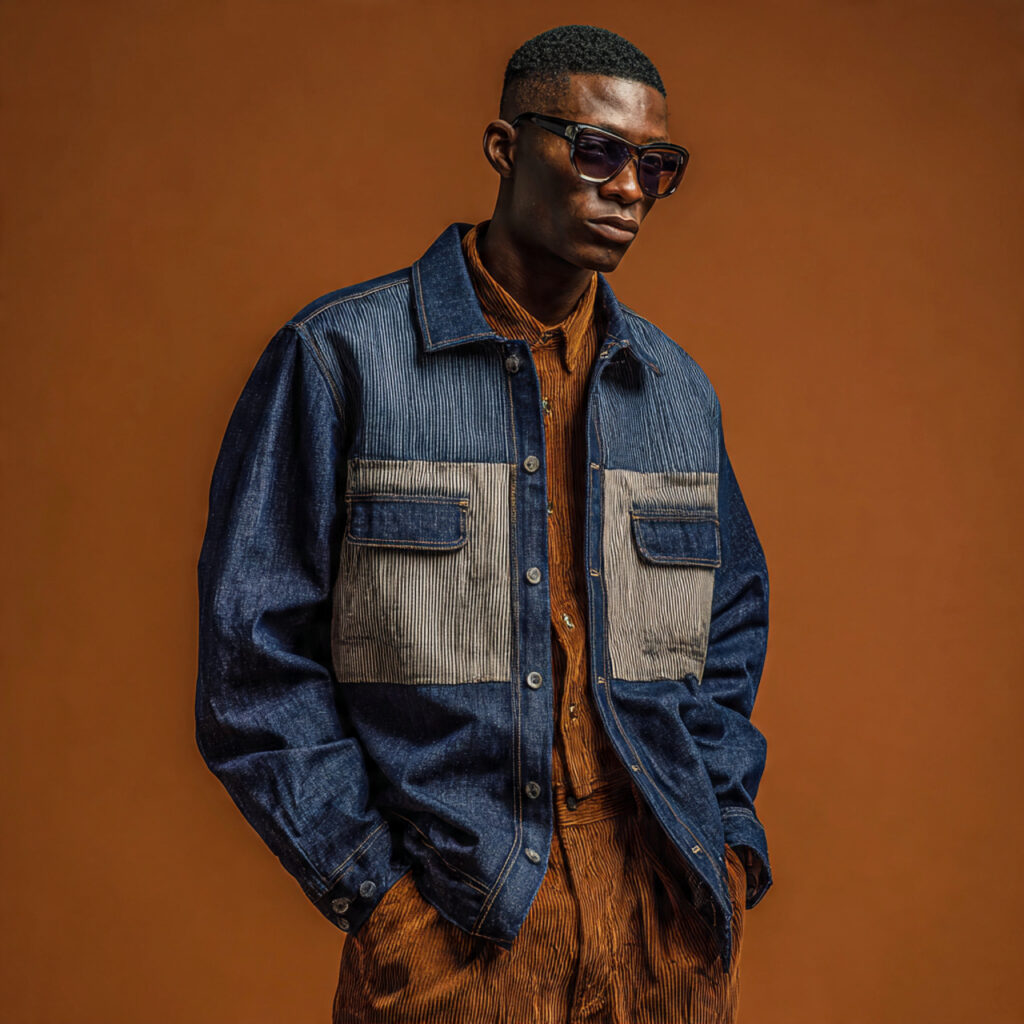 Denim Jackets with Corduroy Accents