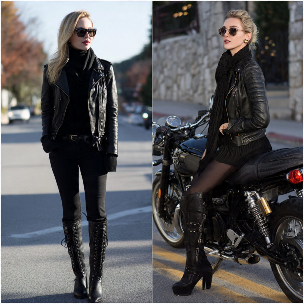 Edgy Moto Jacket Pairing