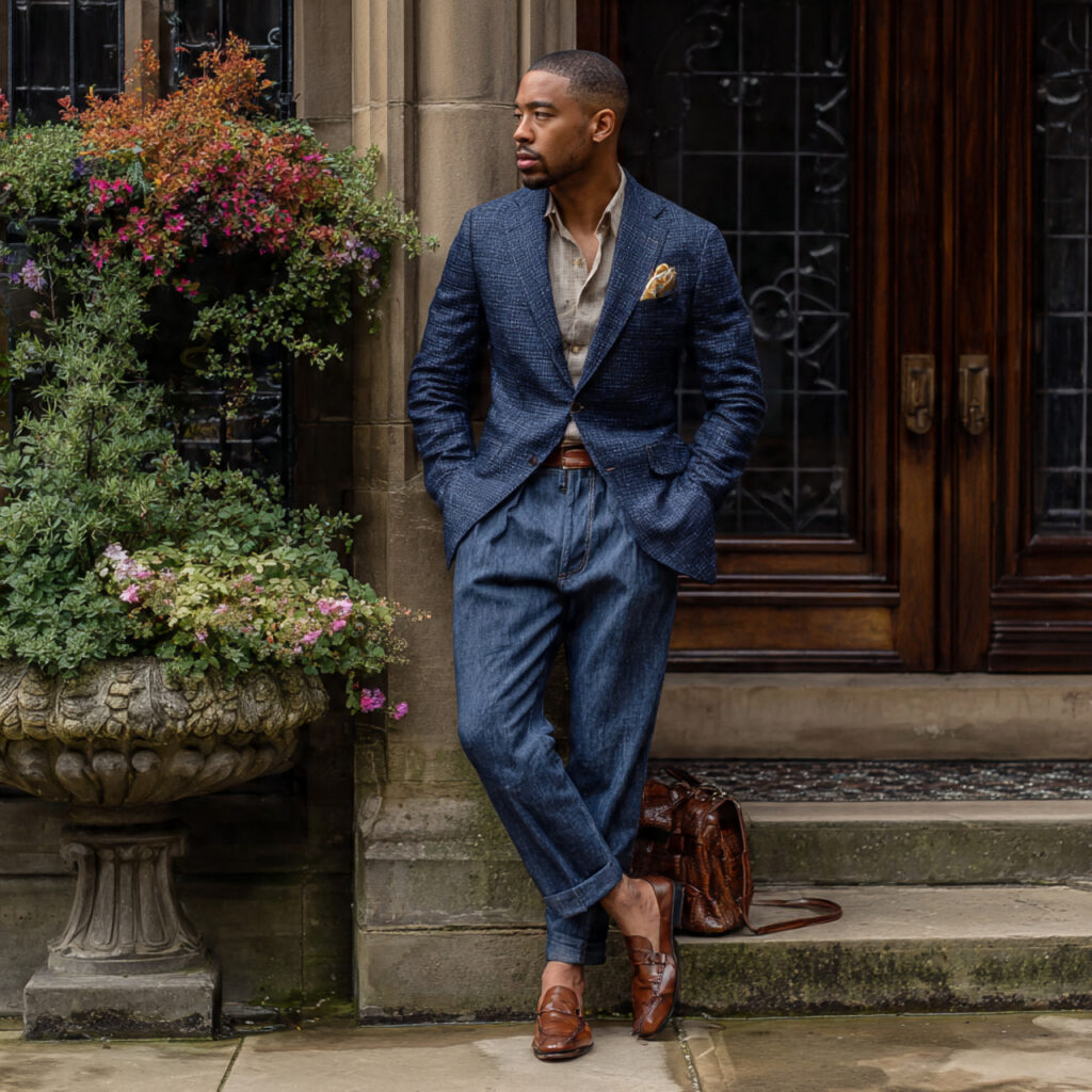 Elevated Denim and Blazer Combination