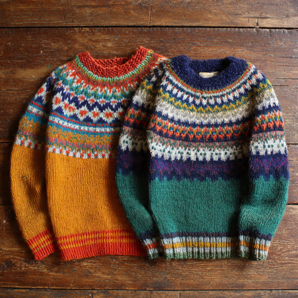 Fair Isle Wool Pullovers