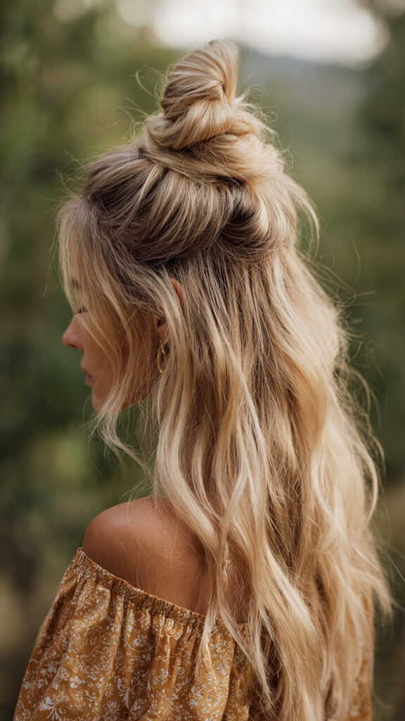 Half Up Bun Hun Style 1