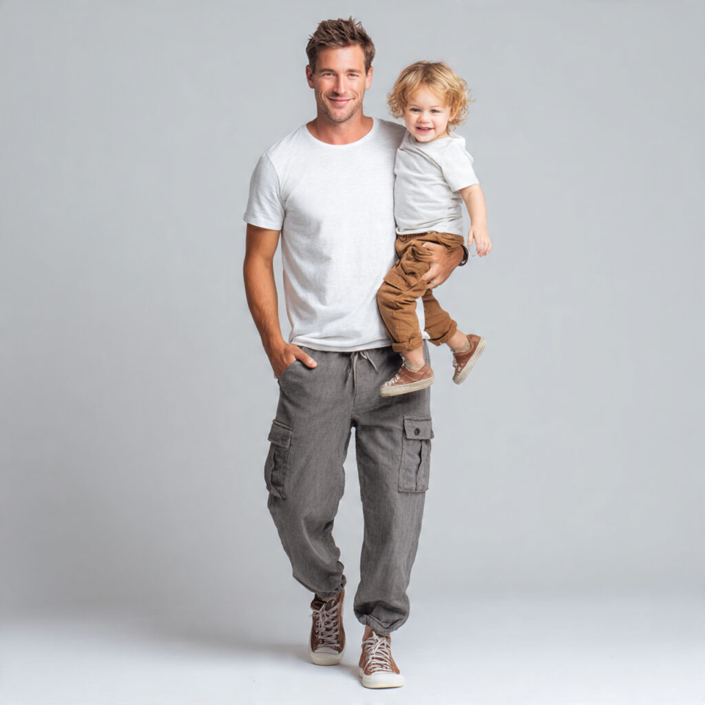 Lightweight Cargo Pants and Fitted Baby Tees