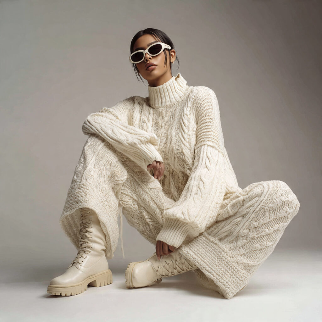 Monochromatic Knit Set