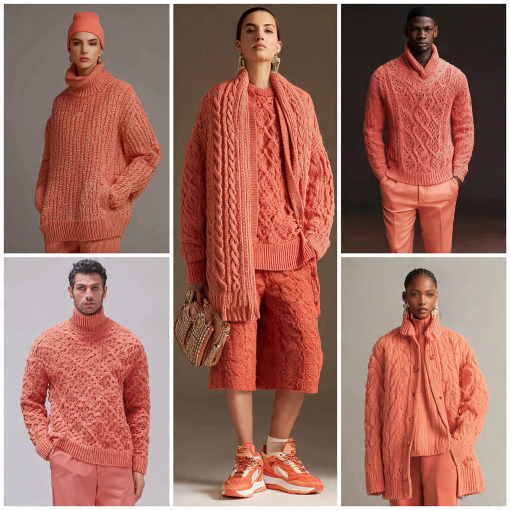 Monochromatic Knit Sets