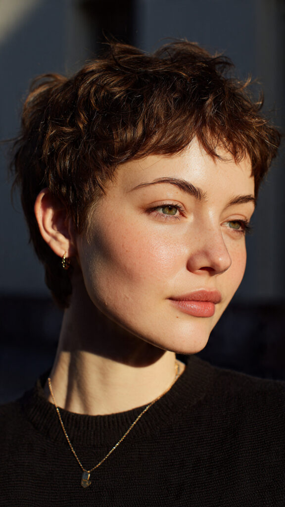 Natural Short Hair Look Minimal Styling