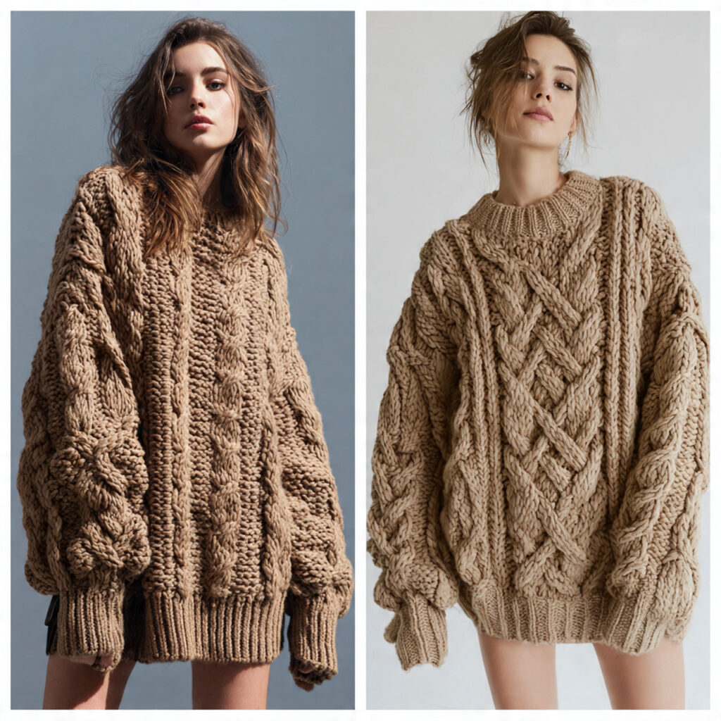 Oversized Cable Knit Sweaters