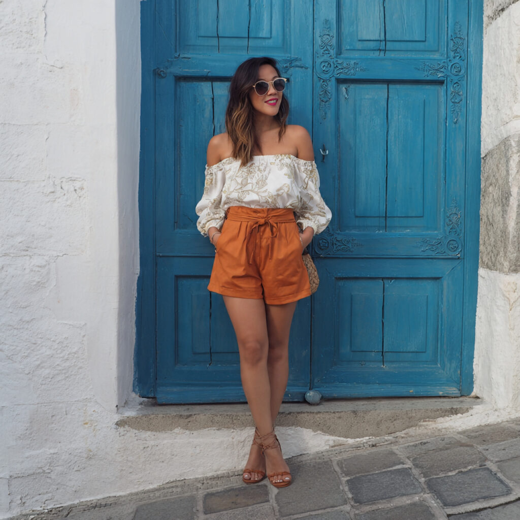 Paperbag Waist Shorts and Off the Shoulder Tops