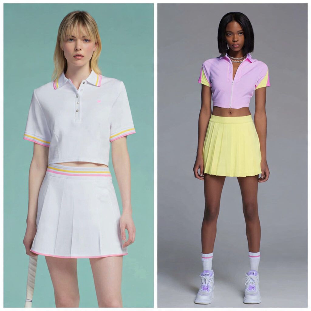 Pastel Tennis Skirts and Cropped Polos