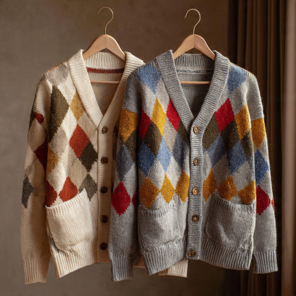 Patterned Argyle Cardigans