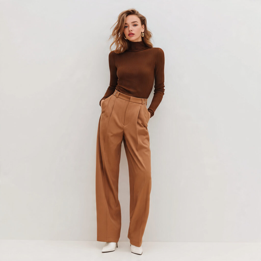 Relaxed Wide Leg Trousers
