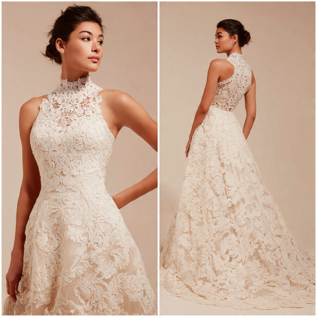 Romantic Lace Detail Gown