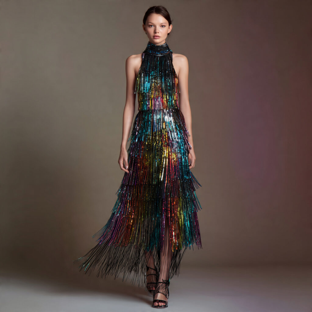 Shimmering Fringe Party Attire