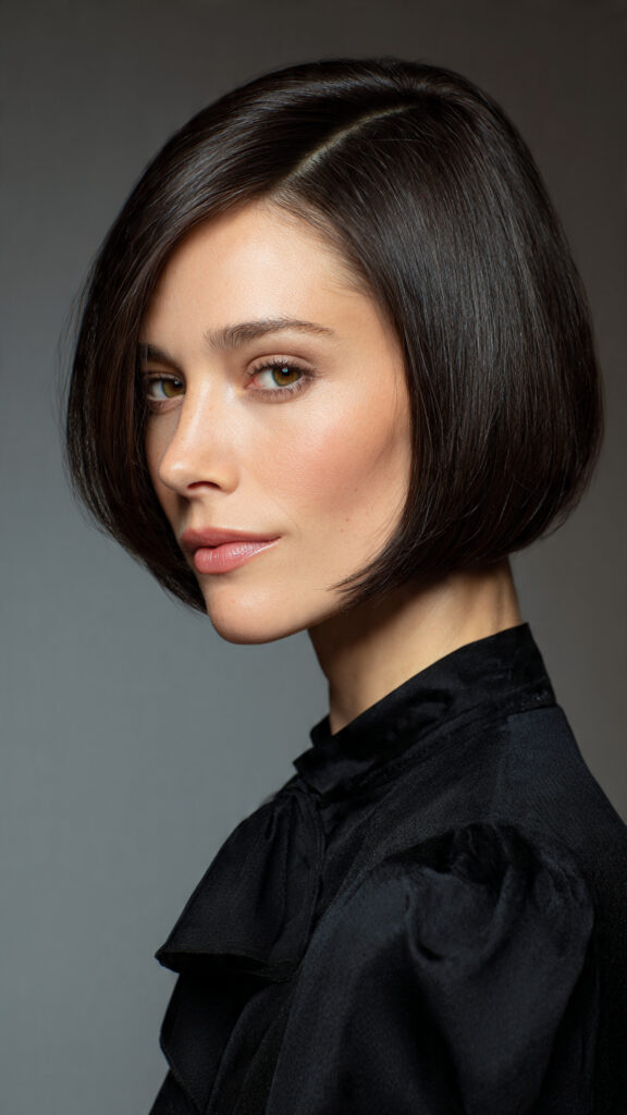 Side Parted Sleek Look2 1