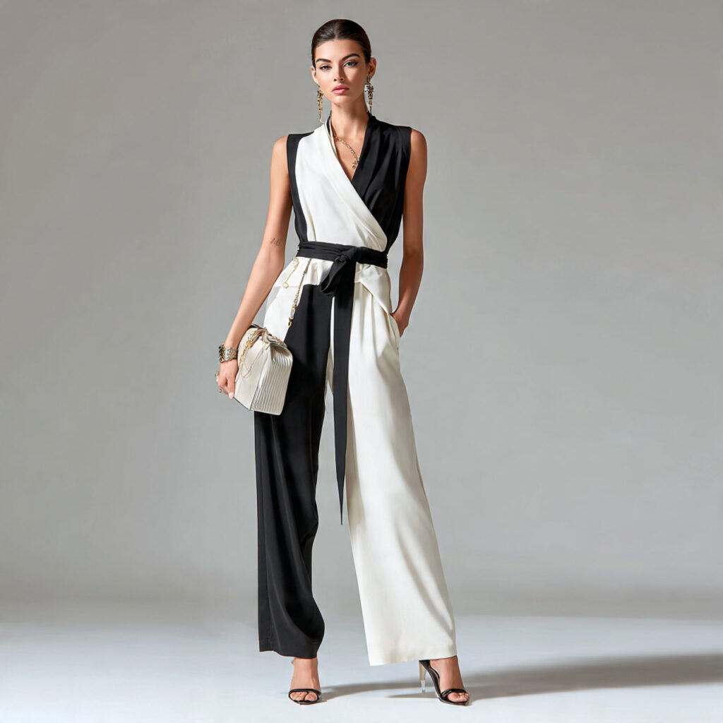 Sophisticated Monochrome Jumpsuit