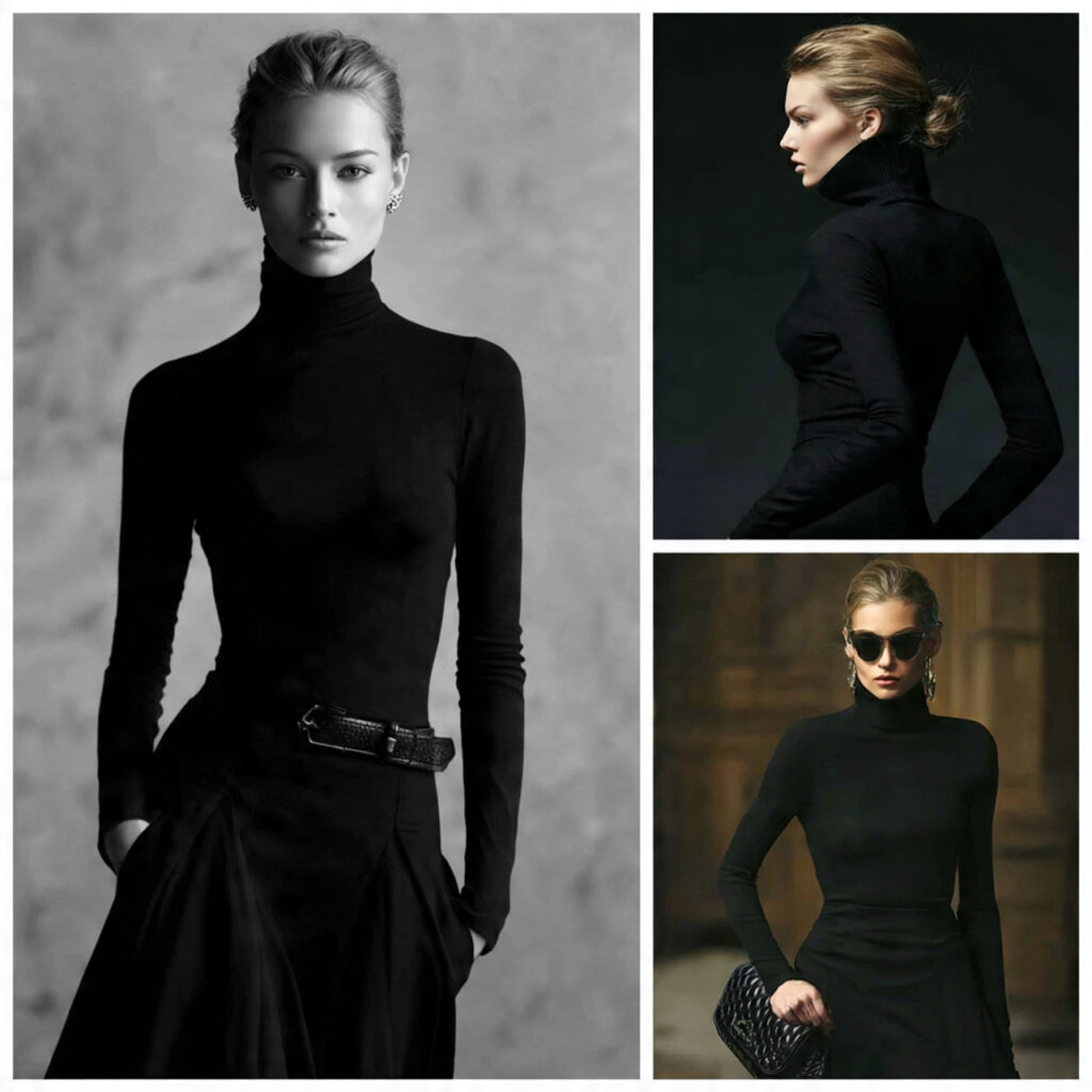 22 Trendy Back to School Outfits Highschool Black Looks 18 Sophisticated Turtleneck Silhouettes