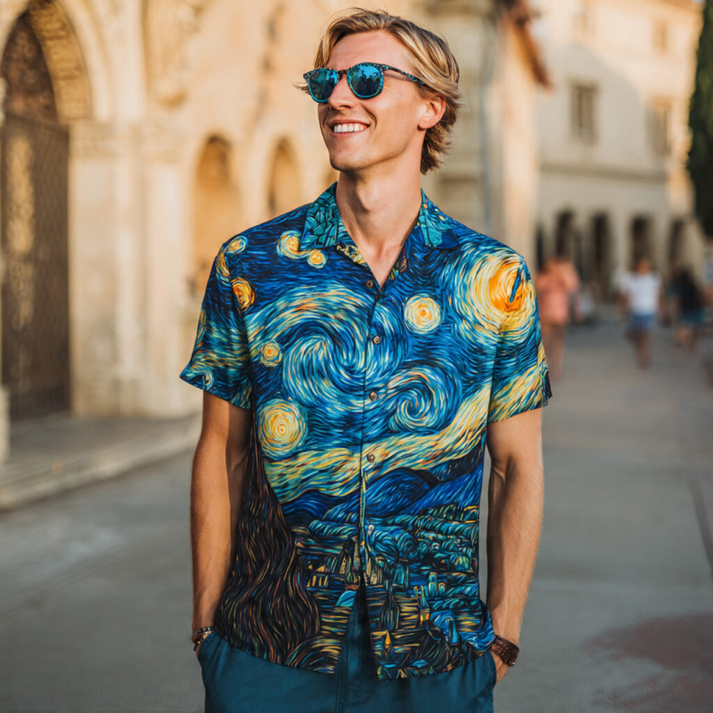 Starry Night Patterned Button Downs