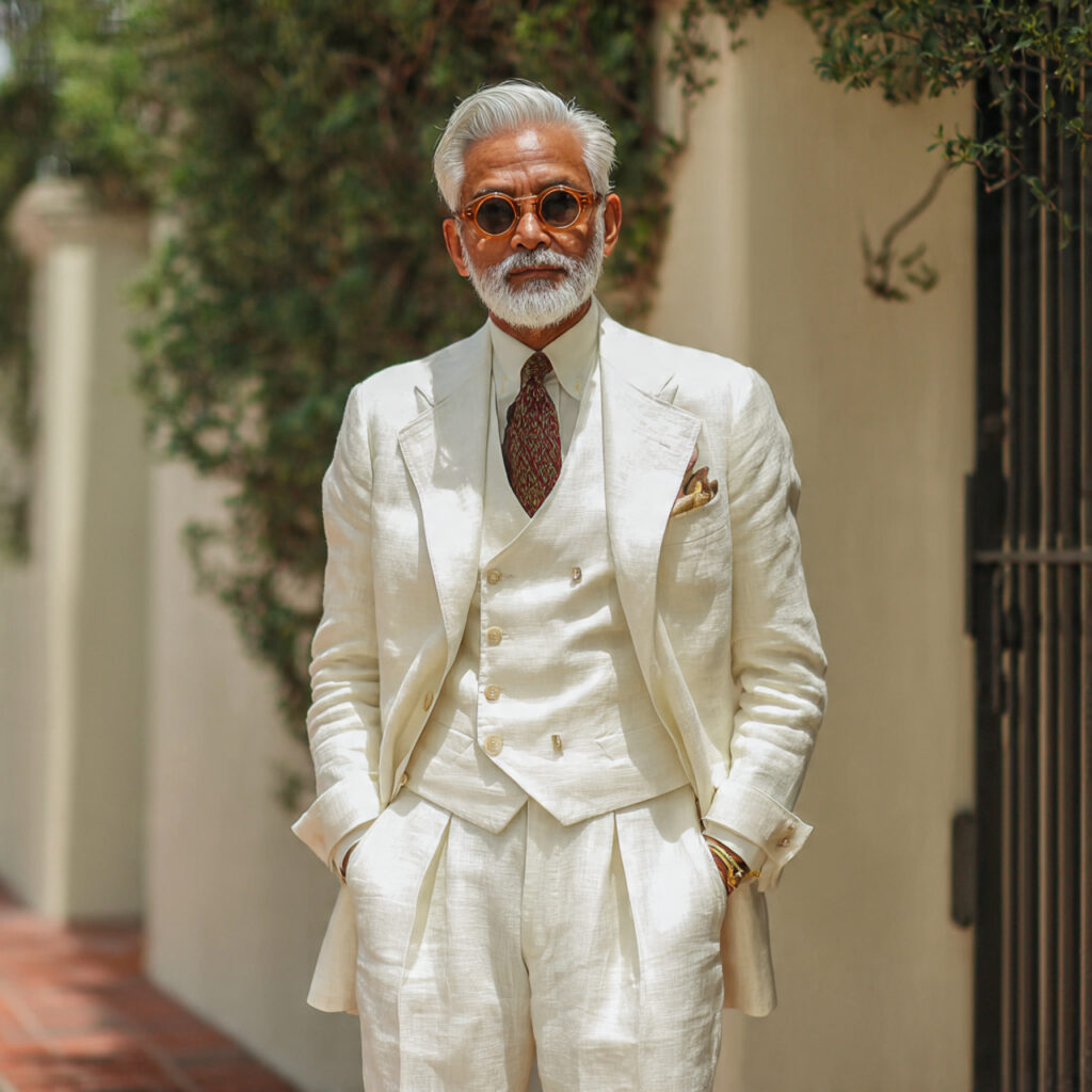 Tailored Linen Three Piece Suit