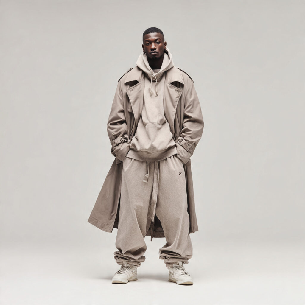 Trench Coats with Sweatsuits