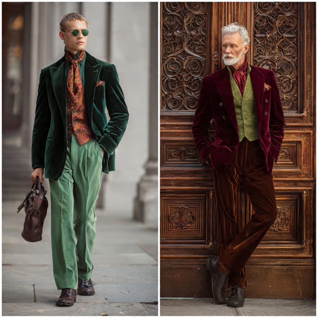 Velvet Blazers with Wide Lapels