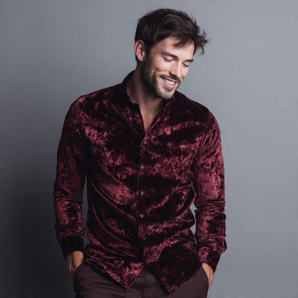 Velvet Button Down Shirts
