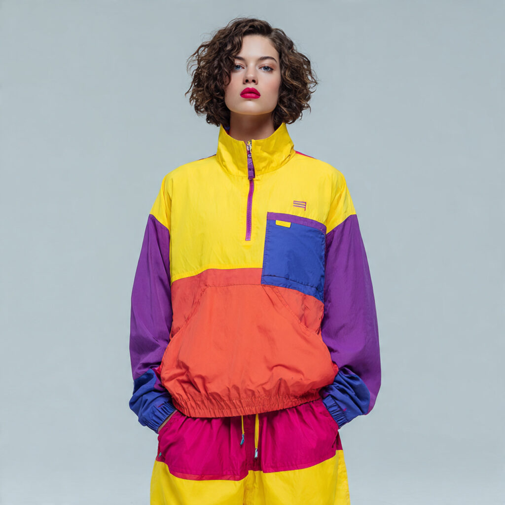 Vibrant Color Block Windbreakers