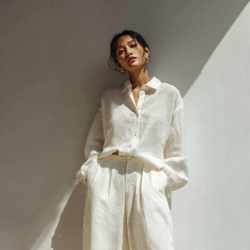 All White Linen Ensemble