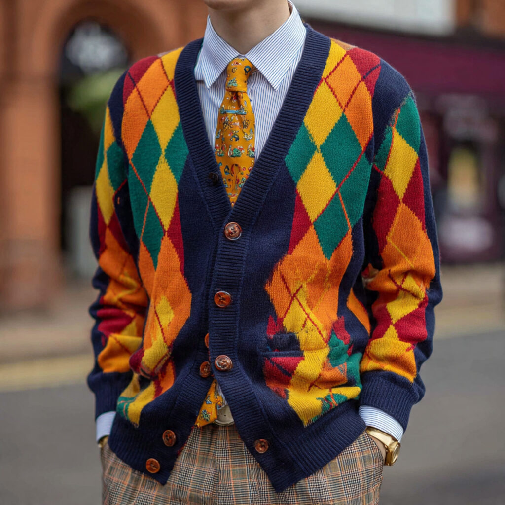 Argyle Patterned Cardigans