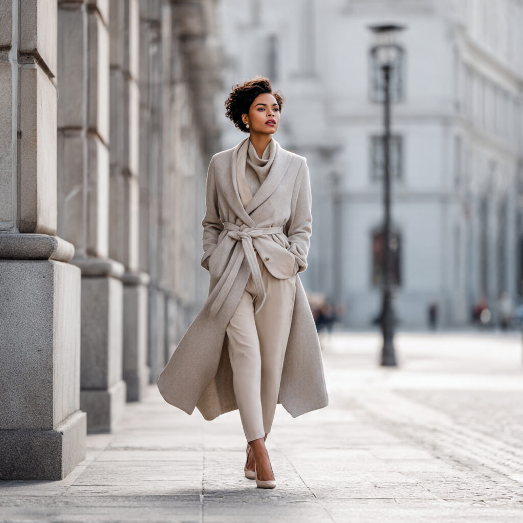 Belted Wool Wrap Coats