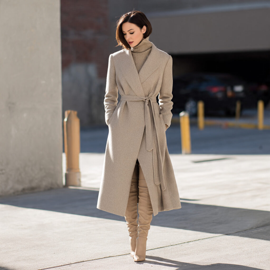 Belted Wrap Coat Silhouette