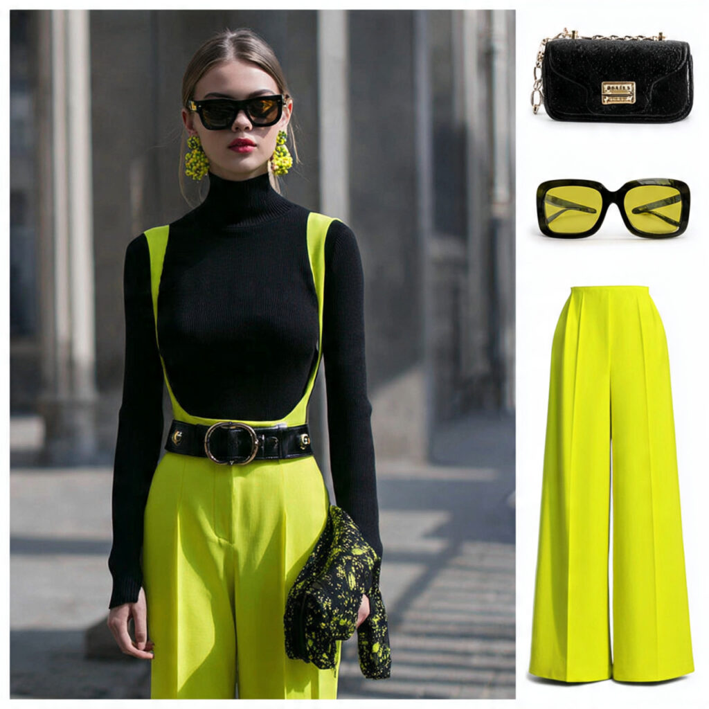 20 Best Rock Concert Outfit Looks Ideas: 20+ Edgy Styles to Stand Out at Any Show 18 Bold Neon Accents Against Dark Hardware Styles