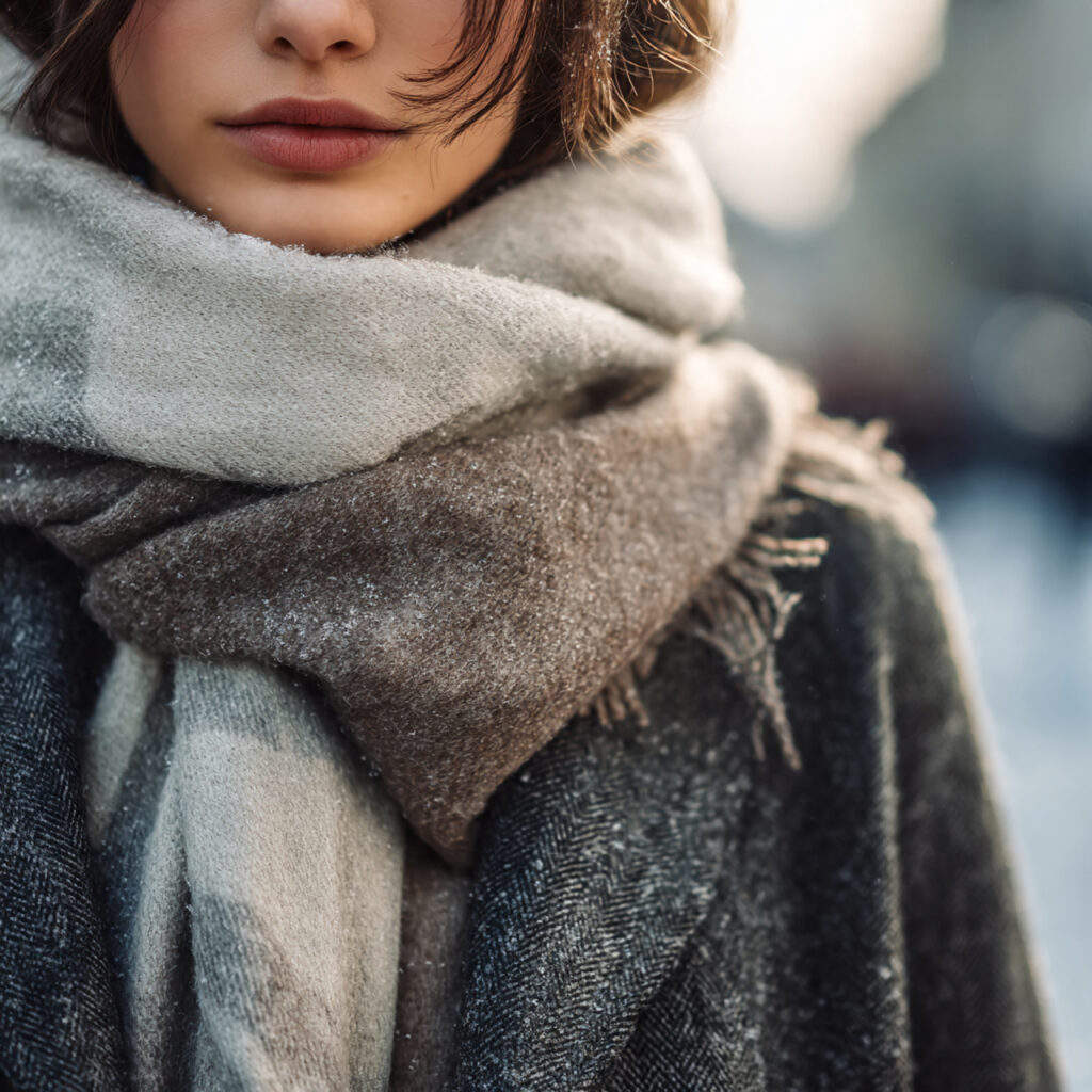 Cashmere Scarf Layering