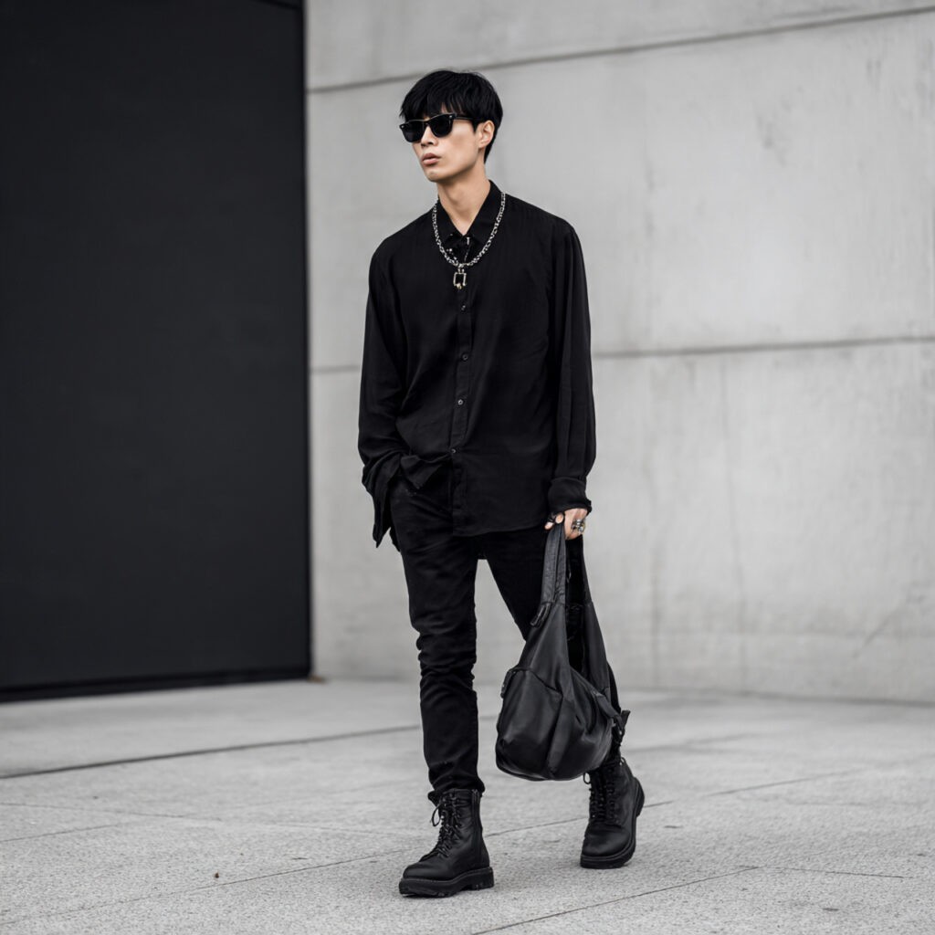 20 Best Rock Concert Outfit Looks Ideas: 20+ Edgy Styles to Stand Out at Any Show 11 Classic All Black Monochrome Rocker Outfit