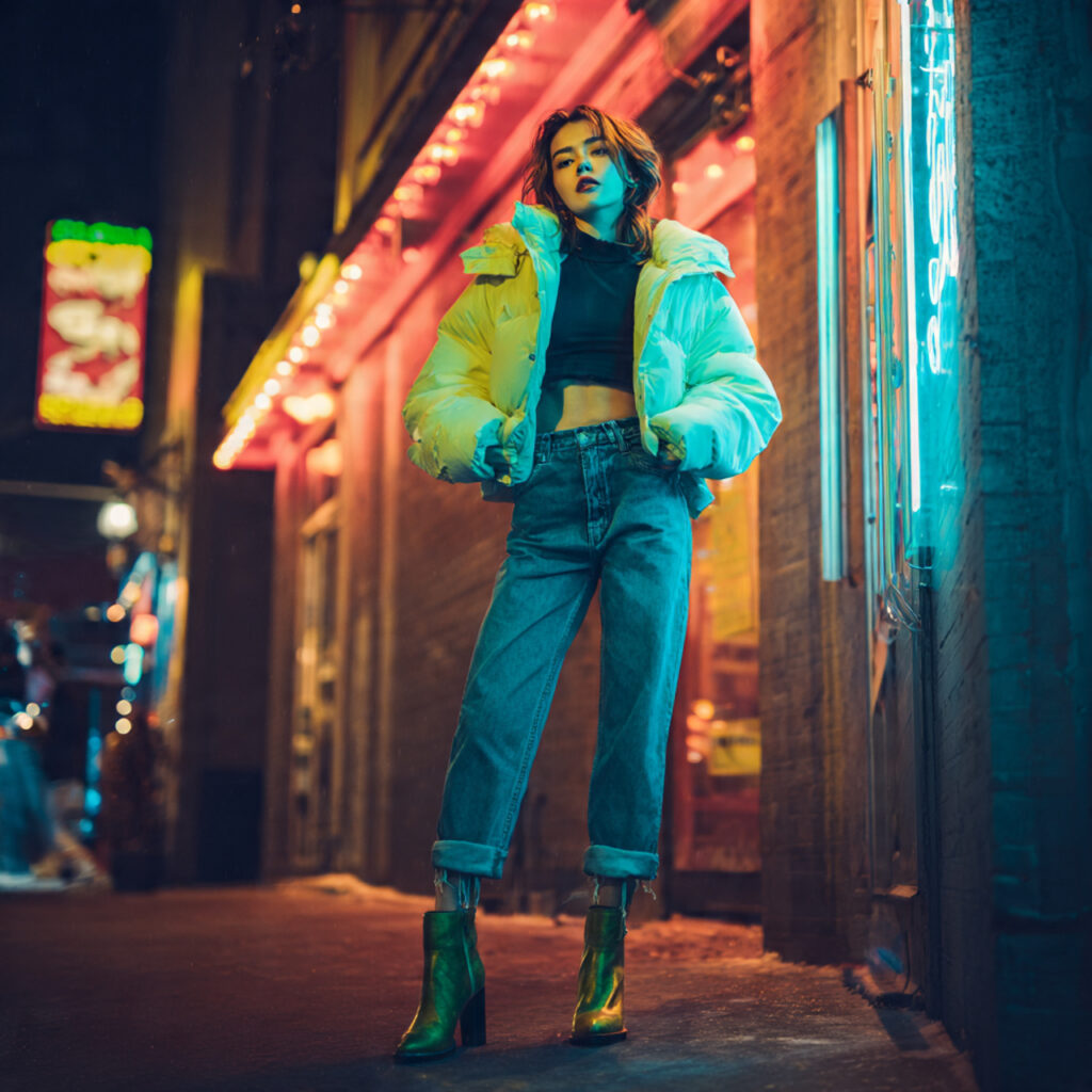  Cropped Puffer and High Waisted Jean Ideas