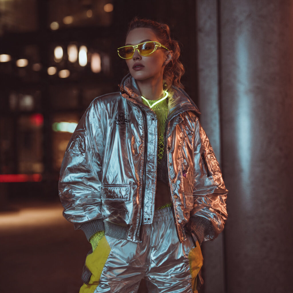 Cybercore Metallic Winter Textures