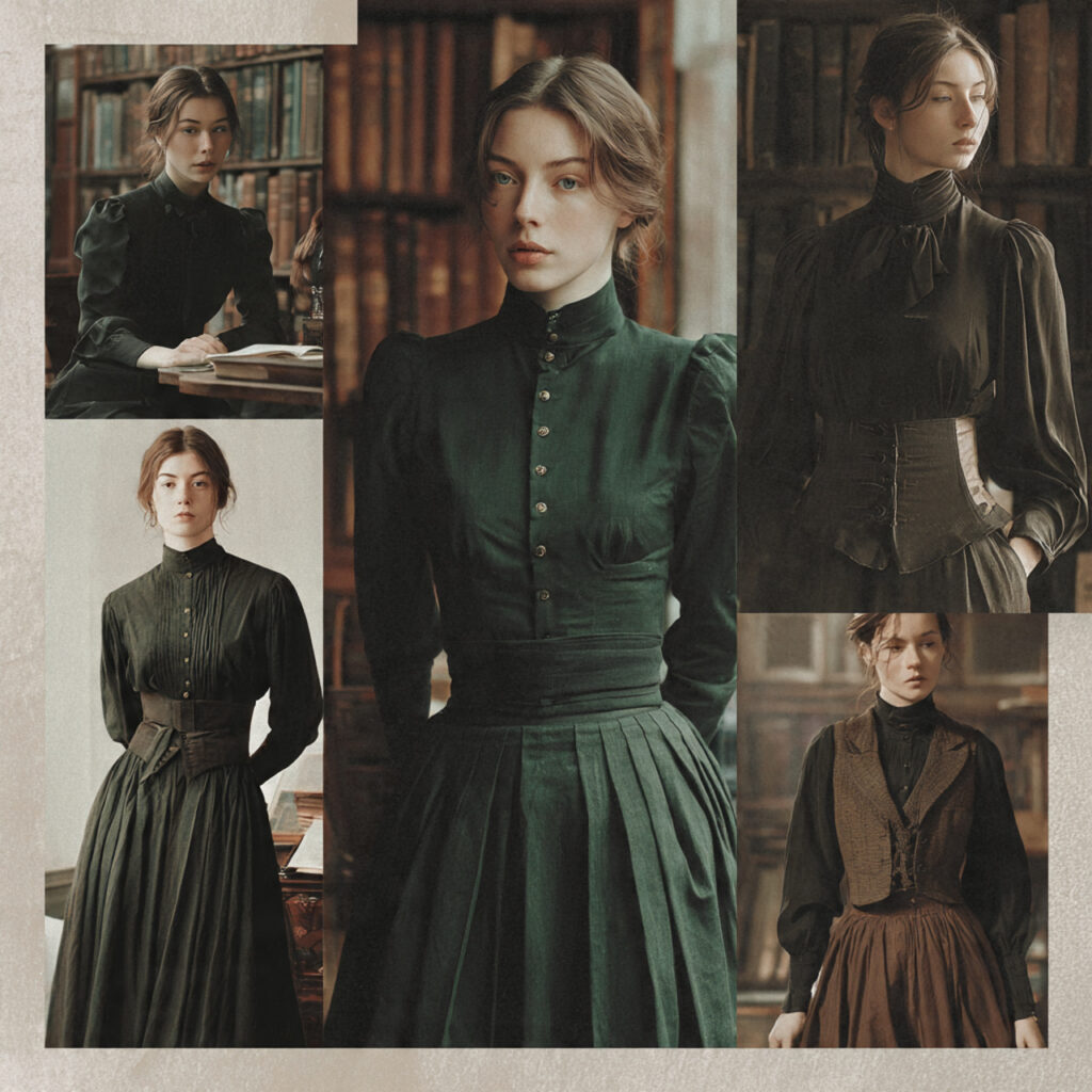 Dark Academia Infused Victorian Sets