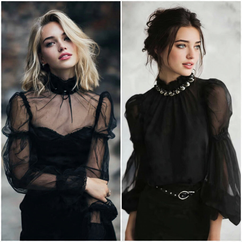 Dark Floral Brocade Dresses 2