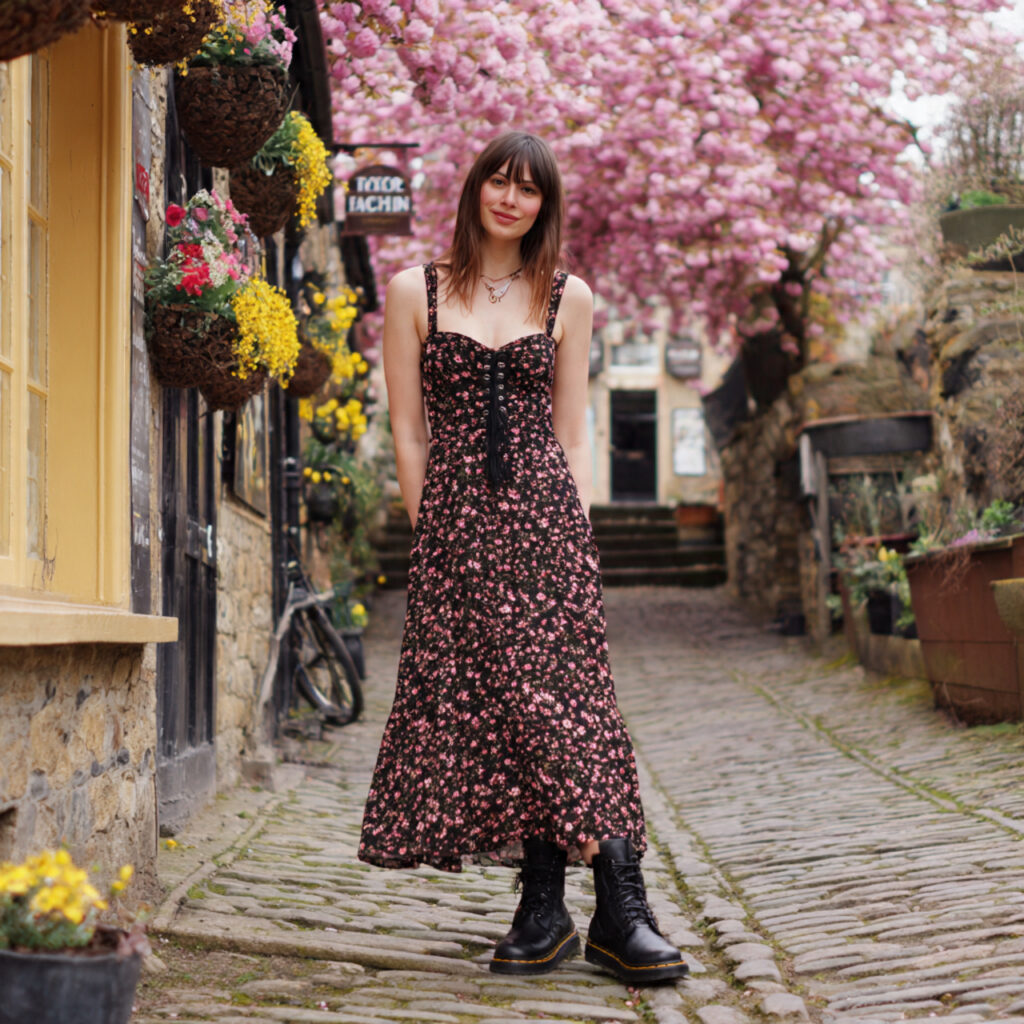 Doc Martens with Floral Maxi Dresses