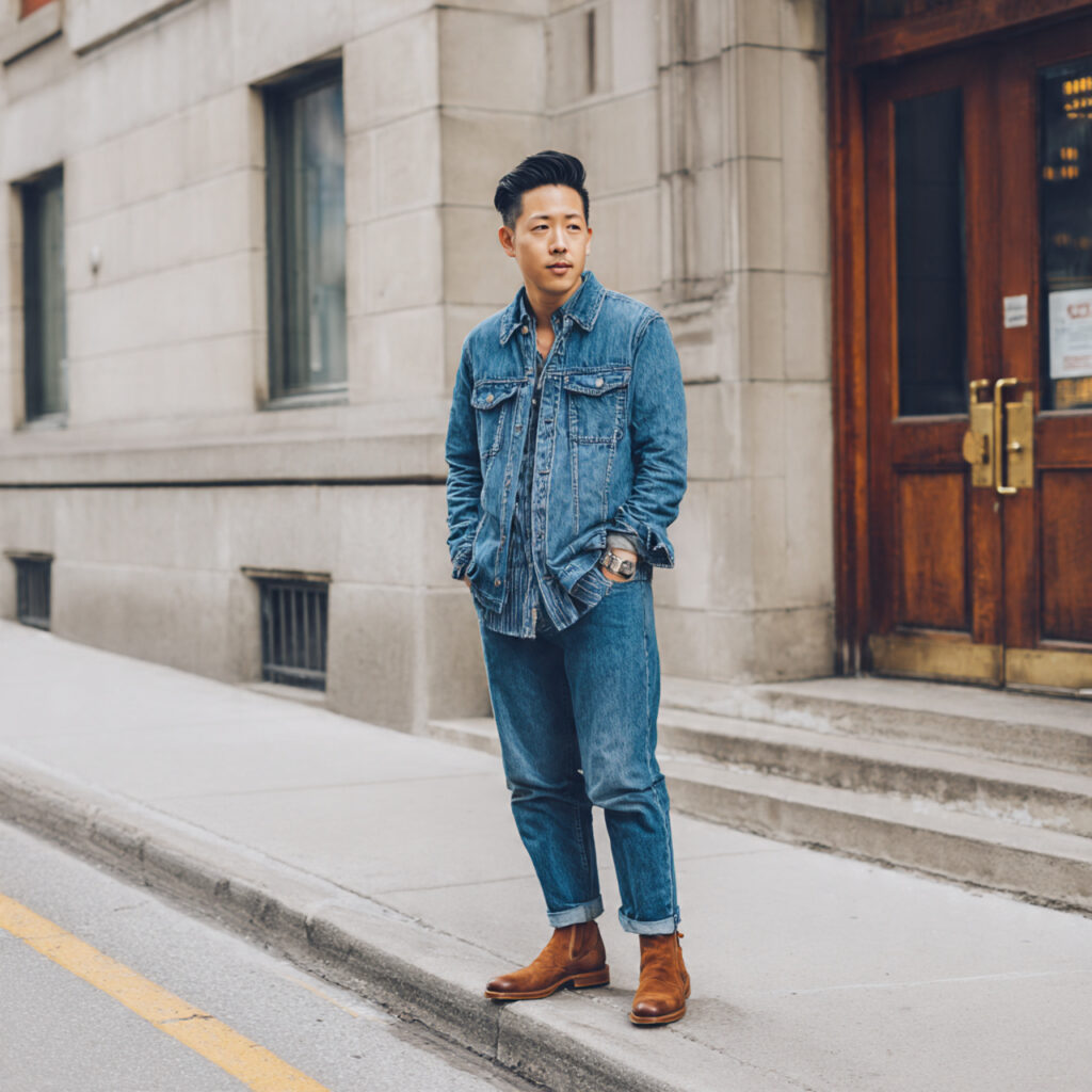 Double Denim Canadian Tuxedo Looks