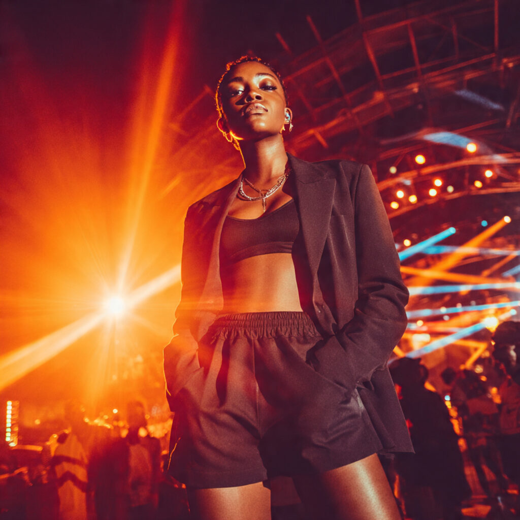 20 Best Concert Outfits for Black Women Ideas to Try Now 16 Edgy Biker Shorts and Blazers