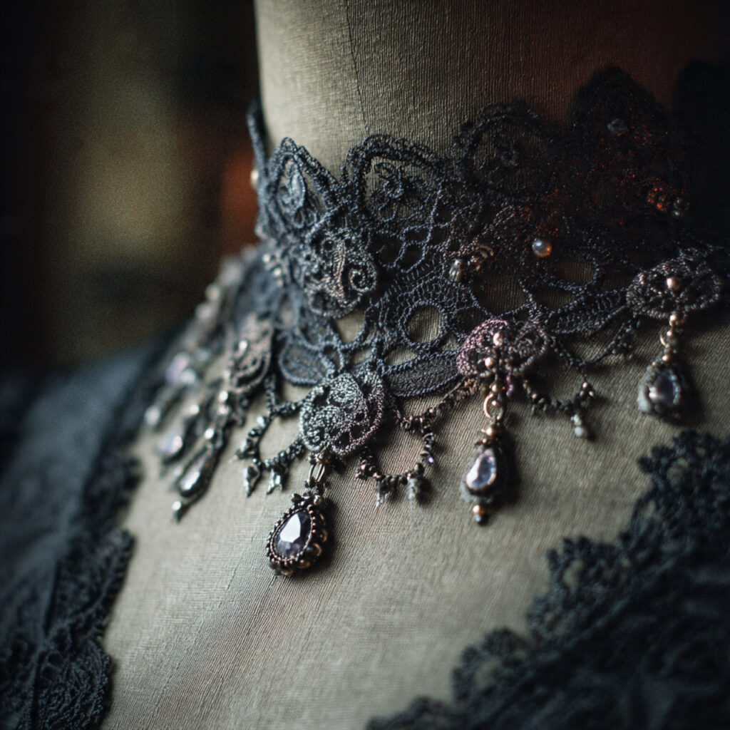 Elaborate Lace Choker Necklaces