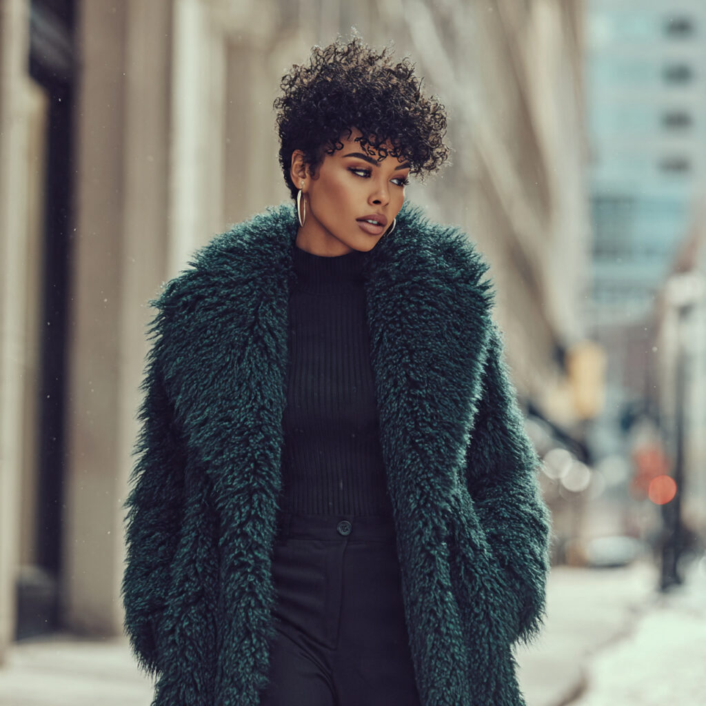 Faux Fur Statement Coat Look