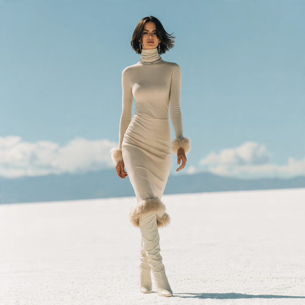 Faux Fur Trimmed Skirt Concepts