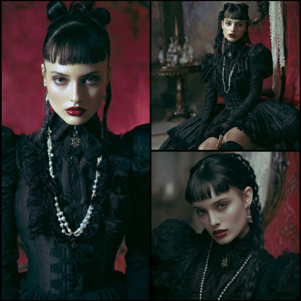 20 Best College Outfit Ideas Aesthetic to Elevate Your Campus Look 14 Goth Coquette Hybrid Idea