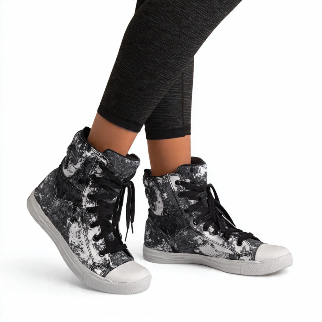 High Top Sneakers with Leggings